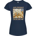 Anunaki Descendant Ancient Egyptian God Egypt Womens Petite Cut T-Shirt Navy Blue
