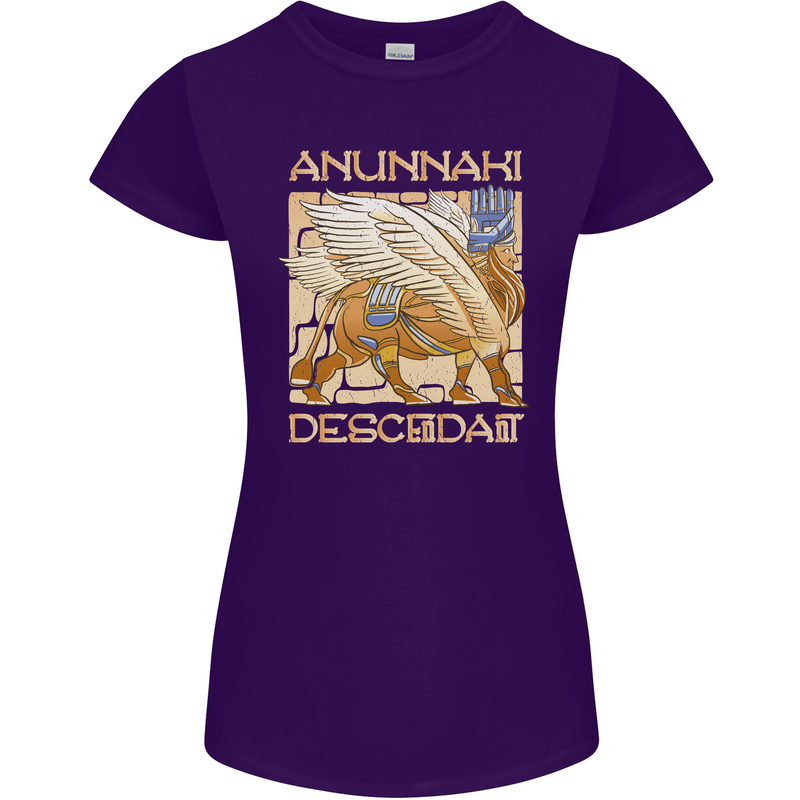 Anunaki Descendant Ancient Egyptian God Egypt Womens Petite Cut T-Shirt Purple