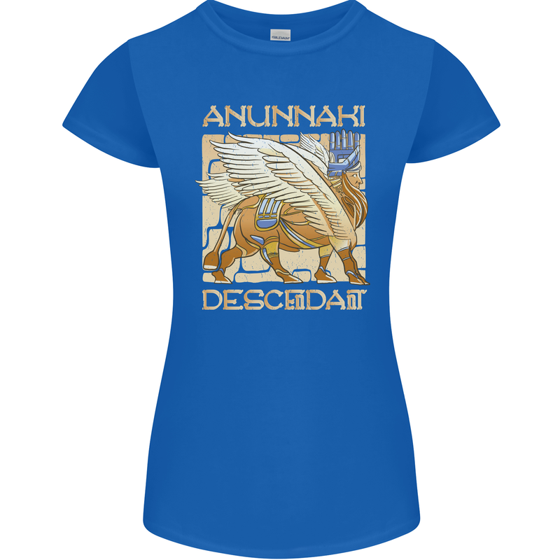 Anunaki Descendant Ancient Egyptian God Egypt Womens Petite Cut T-Shirt Royal Blue