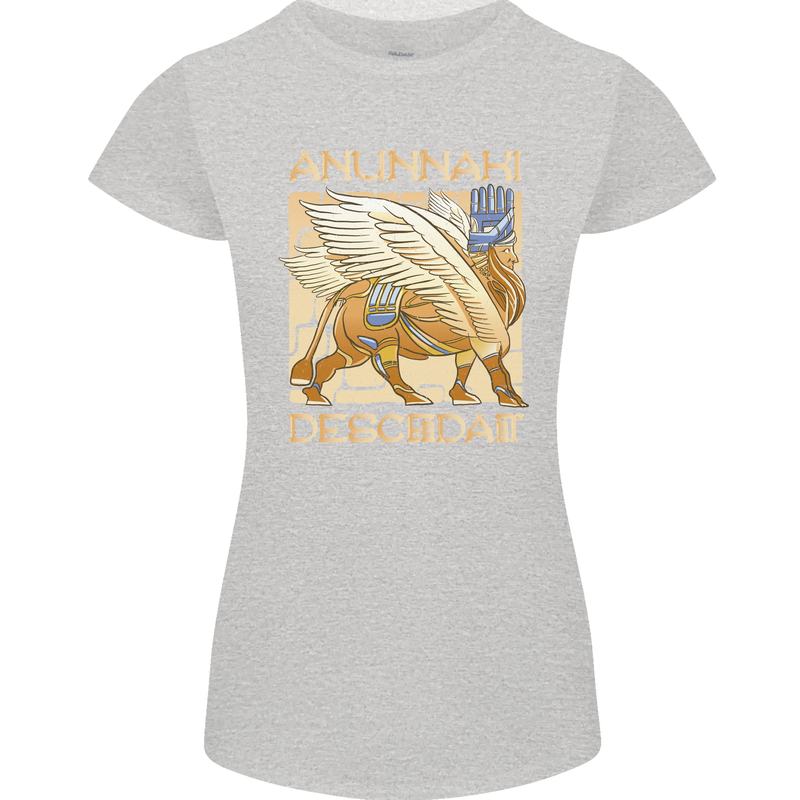 Anunaki Descendant Ancient Egyptian God Egypt Womens Petite Cut T-Shirt Sports Grey