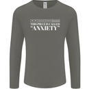 Anxiety Music Musical Notes Piano Guitar Mens Long Sleeve T-Shirt Charcoal