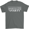 Anxiety Music Musical Notes Piano Guitar Mens T-Shirt 100% Cotton Charcoal