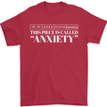 Anxiety Music Musical Notes Piano Guitar Mens T-Shirt 100% Cotton Red