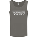 Anxiety Music Musical Notes Piano Guitar Mens Vest Tank Top Charcoal