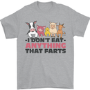 Anything That Farts Funny Vegan Vegetarian Mens T-Shirt 100% Cotton Sports Grey