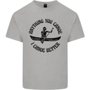 Anything You Canoe Funny Kayak Canoeing Mens Cotton T-Shirt Tee Top Sports Grey
