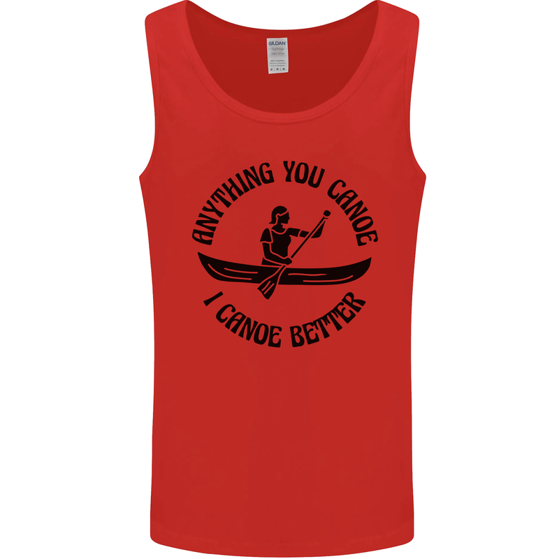 Anything You Canoe Funny Kayak Canoeing Mens Vest Tank Top Red