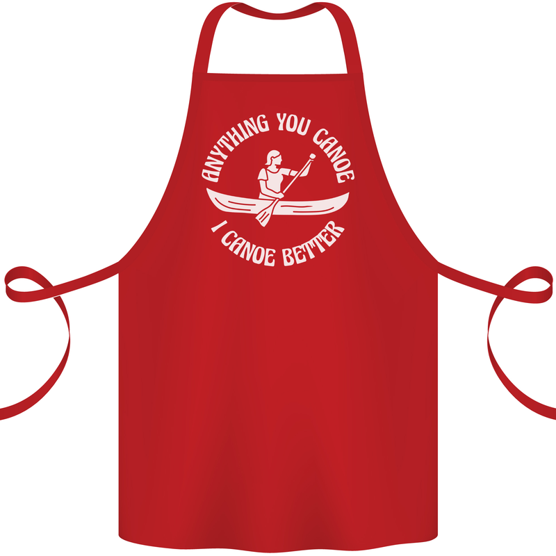 Anything You Canoe Funny Kayak Kayaking Cotton Apron 100% Organic Red