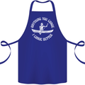 Anything You Canoe Funny Kayak Kayaking Cotton Apron 100% Organic Royal Blue