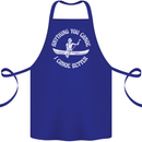 Anything You Canoe Funny Kayak Kayaking Cotton Apron 100% Organic Royal Blue