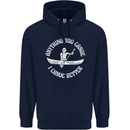 Anything You Canoe Funny Kayak Kayaking Mens 80% Cotton Hoodie Navy Blue