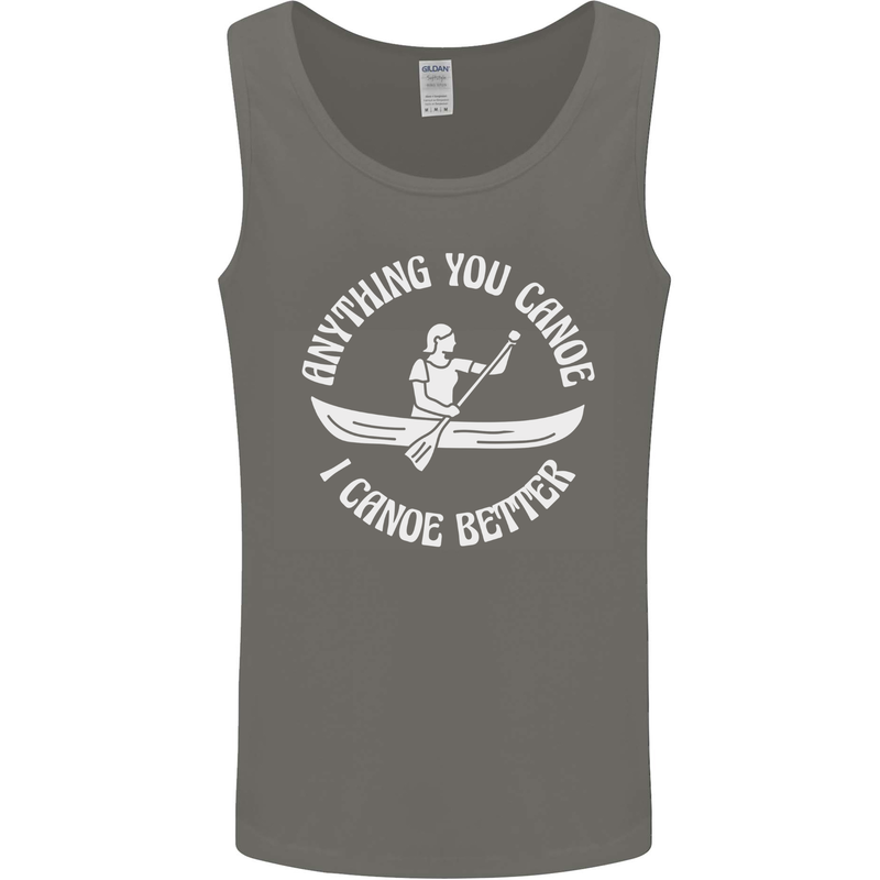 Anything You Canoe Funny Kayak Kayaking Mens Vest Tank Top Charcoal