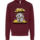 Apocalyptus Koala Bear Climate Change Armageddon Kids Sweatshirt Jumper Maroon