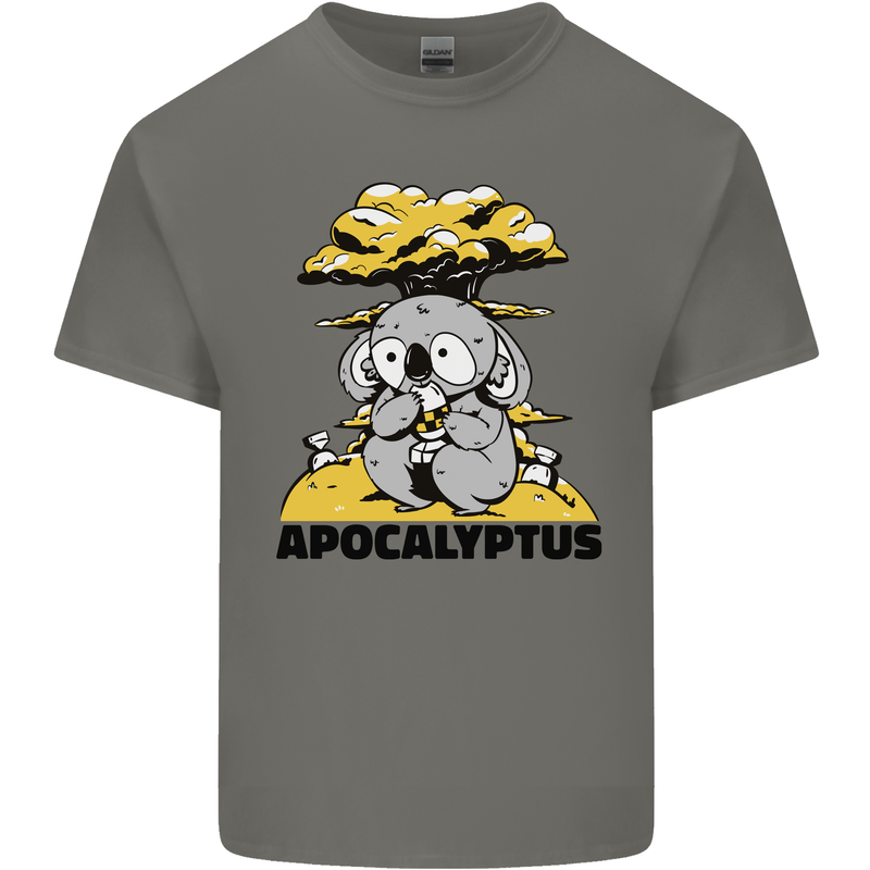 Apocalyptus Koala Bear Climate Change Armageddon Kids T-Shirt Childrens Charcoal
