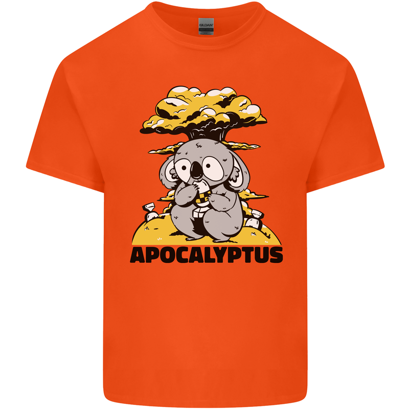 Apocalyptus Koala Bear Climate Change Armageddon Kids T-Shirt Childrens Orange