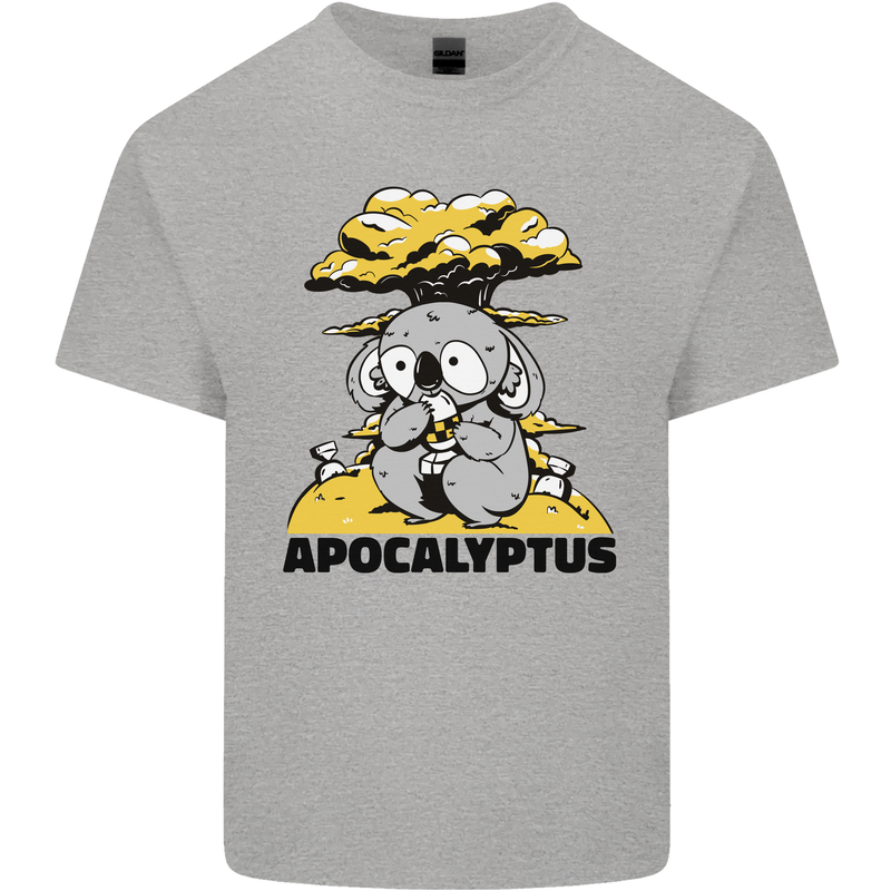 Apocalyptus Koala Bear Climate Change Armageddon Kids T-Shirt Childrens Sports Grey