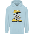 Apocalyptus Koala Bear Climate Change Armageddon Mens 80% Cotton Hoodie Light Blue