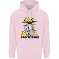 Apocalyptus Koala Bear Climate Change Armageddon Mens 80% Cotton Hoodie Light Pink
