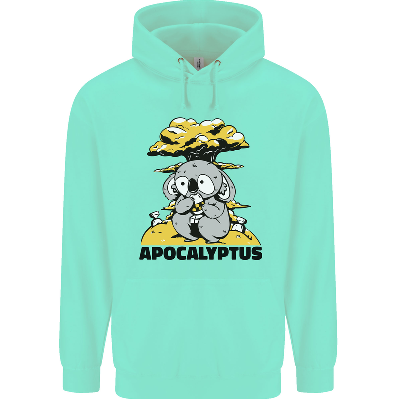 Apocalyptus Koala Bear Climate Change Armageddon Mens 80% Cotton Hoodie Peppermint
