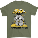 Apocalyptus Koala Bear Climate Change Armageddon Mens T-Shirt 100% Cotton Military Green