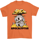 Apocalyptus Koala Bear Climate Change Armageddon Mens T-Shirt 100% Cotton Orange