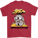 Apocalyptus Koala Bear Climate Change Armageddon Mens T-Shirt 100% Cotton Red