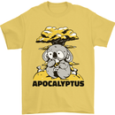 Apocalyptus Koala Bear Climate Change Armageddon Mens T-Shirt 100% Cotton Yellow