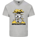 Apocalyptus Koala Bear Climate Change Armageddon Mens V-Neck Cotton T-Shirt Sports Grey