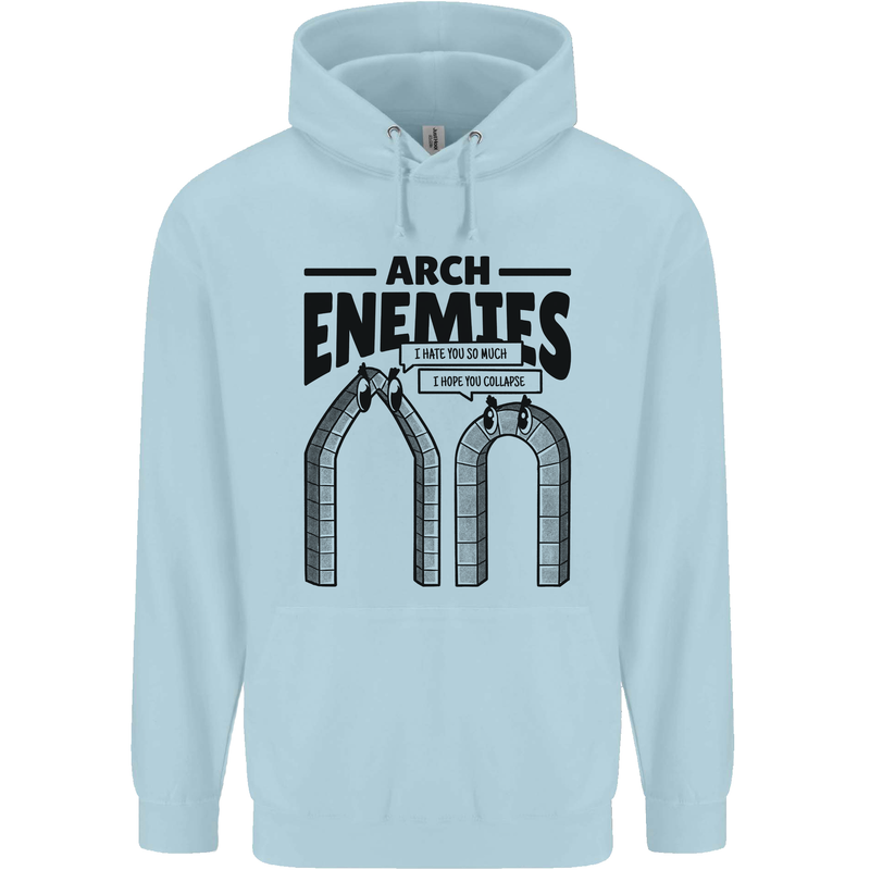 Arch Enemies Funny Architect Builder Childrens Kids Hoodie Light Blue