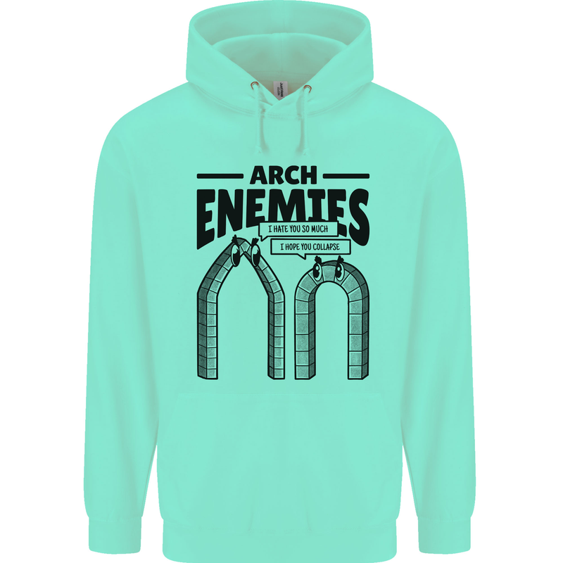 Arch Enemies Funny Architect Builder Childrens Kids Hoodie Peppermint