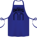 Arch Enemies Funny Architect Builder Cotton Apron 100% Organic Royal Blue