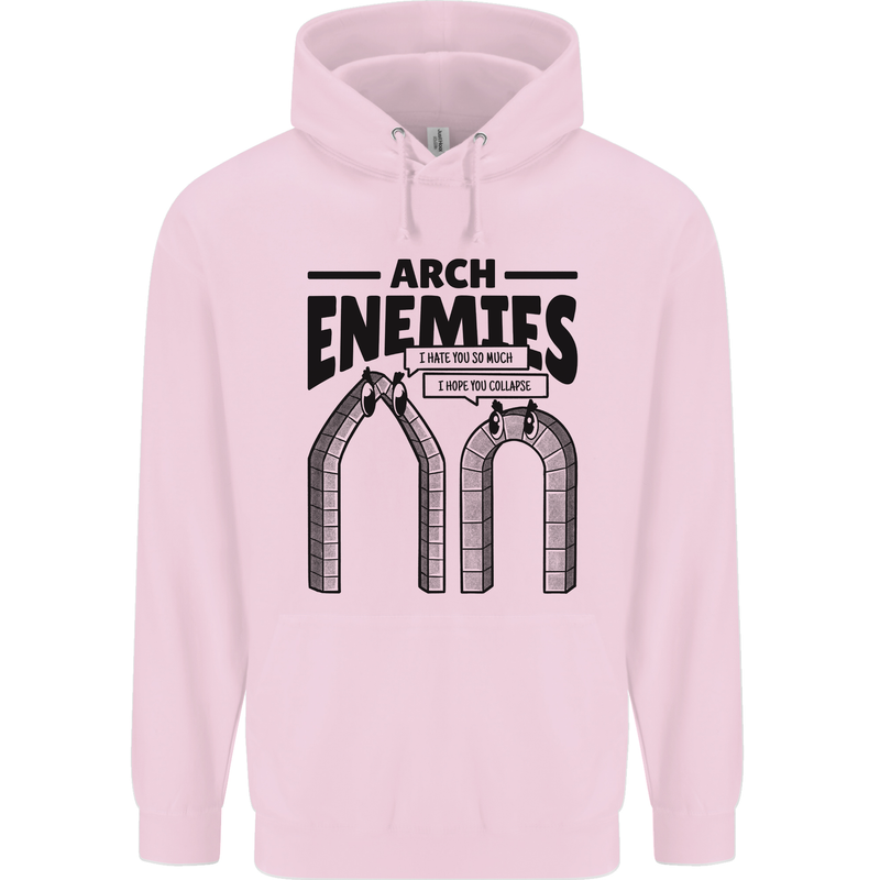 Arch Enemies Funny Architect Builder Mens 80% Cotton Hoodie Light Pink