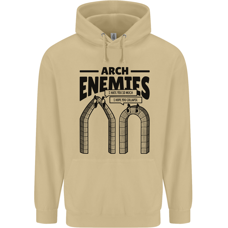 Arch Enemies Funny Architect Builder Mens 80% Cotton Hoodie Sand