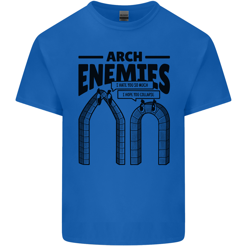 Arch Enemies Funny Architect Builder Mens Cotton T-Shirt Tee Top Royal Blue