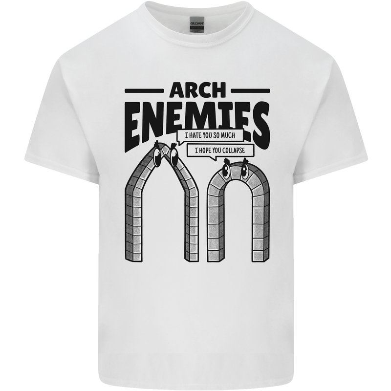 Arch Enemies Funny Architect Builder Mens Cotton T-Shirt Tee Top White