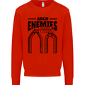 Arch Enemies Funny Architect Builder Mens Sweatshirt Jumper Bright Red