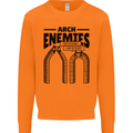 Arch Enemies Funny Architect Builder Mens Sweatshirt Jumper Orange