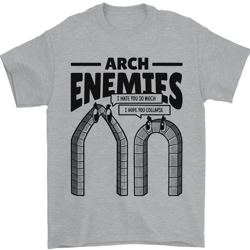 Arch Enemies Funny Architect Builder Mens T-Shirt 100% Cotton Sports Grey