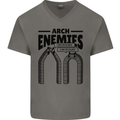 Arch Enemies Funny Architect Builder Mens V-Neck Cotton T-Shirt Charcoal