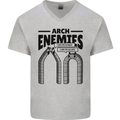 Arch Enemies Funny Architect Builder Mens V-Neck Cotton T-Shirt Sports Grey
