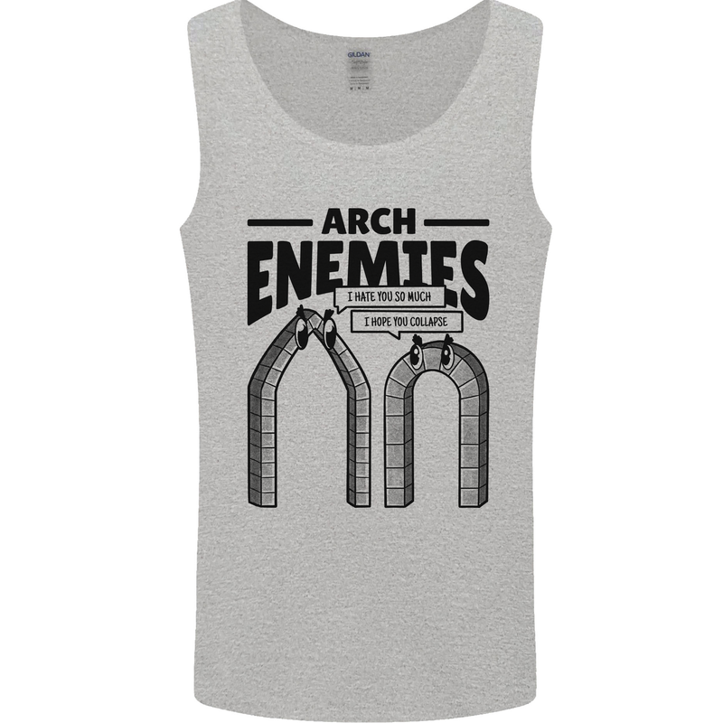Arch Enemies Funny Architect Builder Mens Vest Tank Top Sports Grey