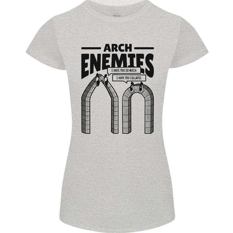 Arch Enemies Funny Architect Builder Womens Petite Cut T-Shirt Sports Grey