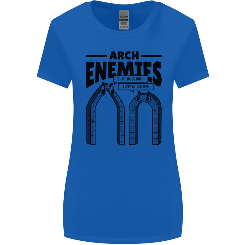 Arch Enemies Funny Architect Builder Womens Wider Cut T-Shirt Royal Blue