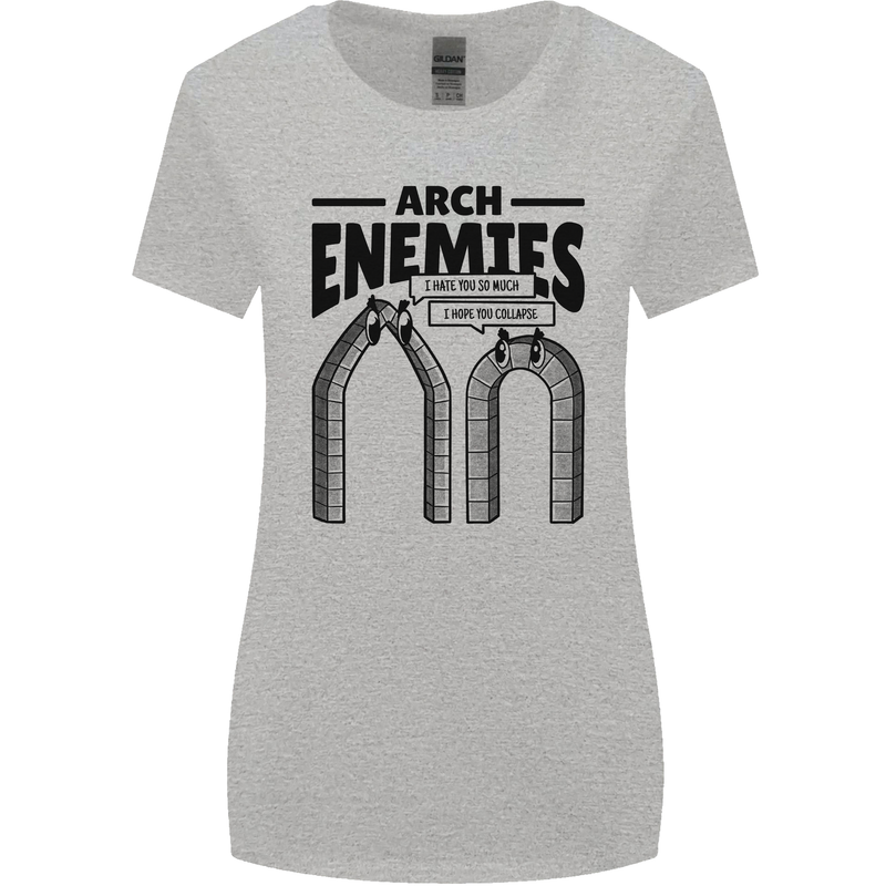 Arch Enemies Funny Architect Builder Womens Wider Cut T-Shirt Sports Grey