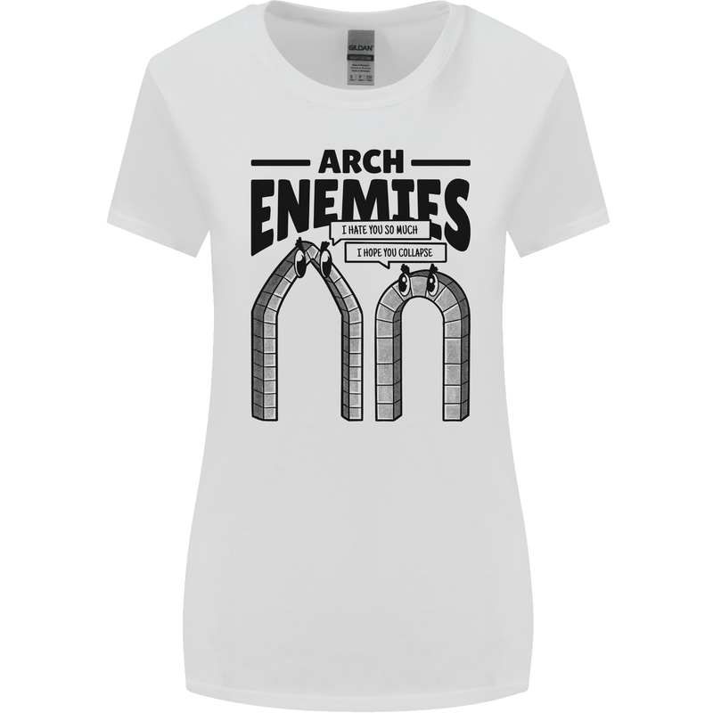 Arch Enemies Funny Architect Builder Womens Wider Cut T-Shirt White