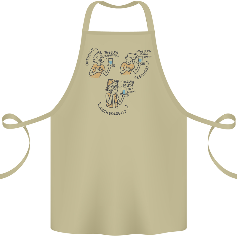Archaeologist Glass Funny Archaeology Cotton Apron 100% Organic Khaki