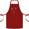 Archaeologist Glass Funny Archaeology Cotton Apron 100% Organic Maroon