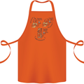 Archaeologist Glass Funny Archaeology Cotton Apron 100% Organic Orange