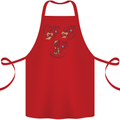 Archaeologist Glass Funny Archaeology Cotton Apron 100% Organic Red