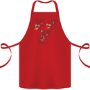 Archaeologist Glass Funny Archaeology Cotton Apron 100% Organic Red